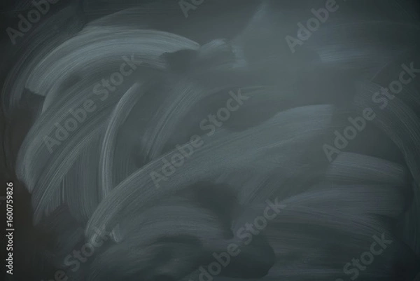 Fototapeta Chalkboard texture with white smudges gray
