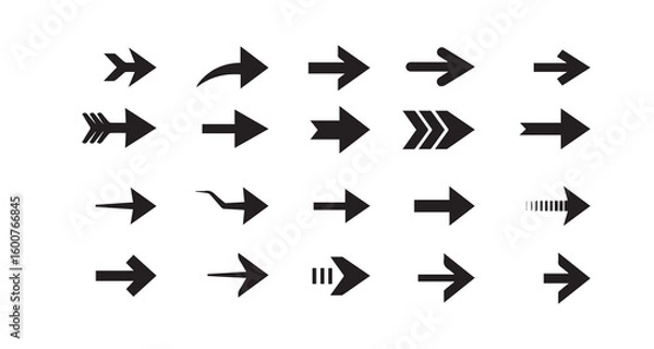 Fototapeta Arrow Icons Collection Vector Directional Icons for Graphic Design
