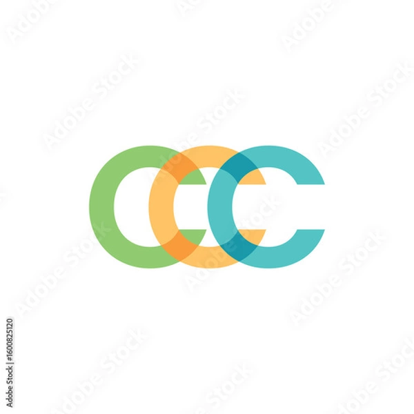 Fototapeta  CCC logo design initial letter
