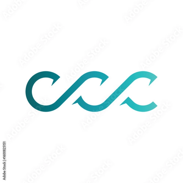 Fototapeta  CCC logo design initial letter