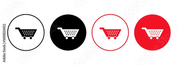 Obraz Shopping card icon set isolated on white background..