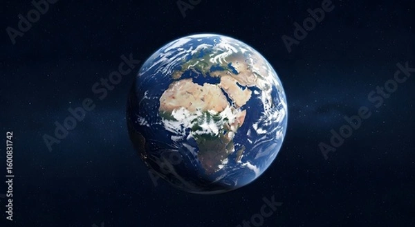Fototapeta Stunning Visual of Earth from Space Capturing Continents and Oceans in Vivid Detail