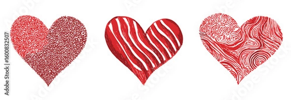 Fototapeta A red heart shape with a ribbon is a romantic symbol of love, perfect for Valentine's Day celebration and wedding decoration