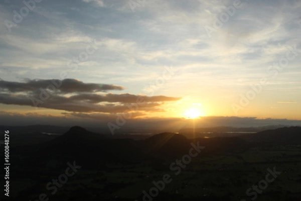Obraz sunset over the mountains