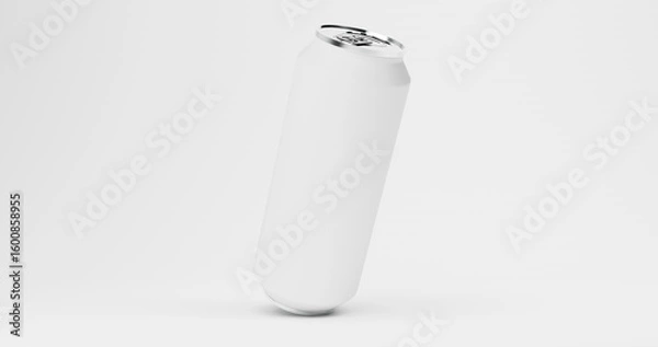 Fototapeta Beverage Can Mockup Slight Angle View