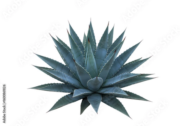 Obraz Agave Plant: Detailed Close-up of Blue Agave, Succulent Botany Isolated on Transparent Background