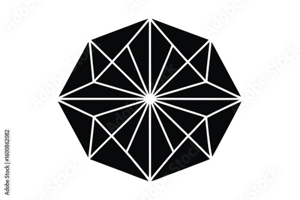 Obraz Radar chart silhouette vetor design.eps