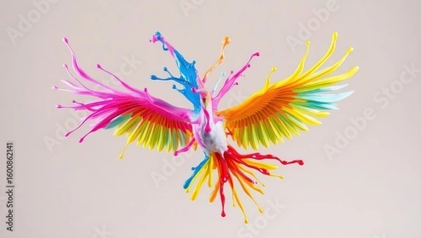 Fototapeta Exploding Colors: Phoenix of Imagination