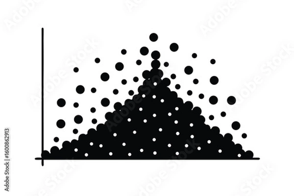Obraz Scatter plot silhouette vetor icon.eps