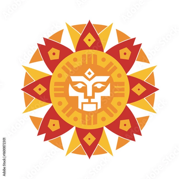 Obraz Ancient Inca Ritual Mandala Design