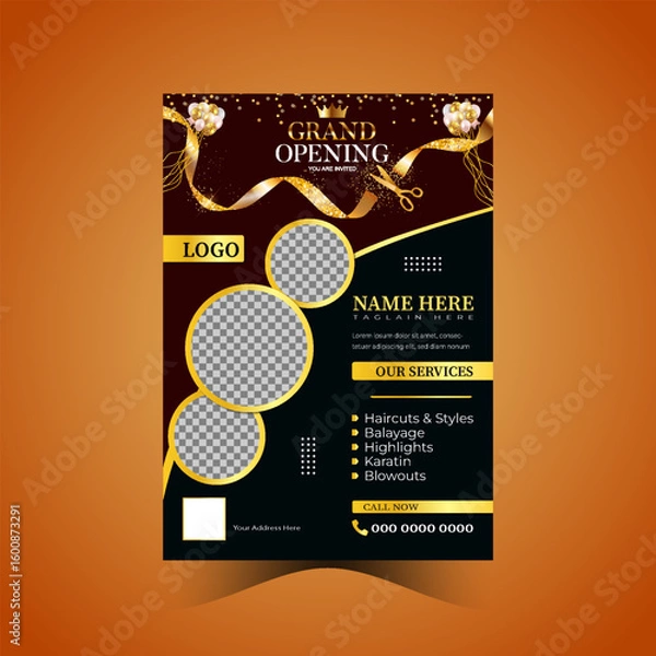 Obraz Barber Shops Business Flyer