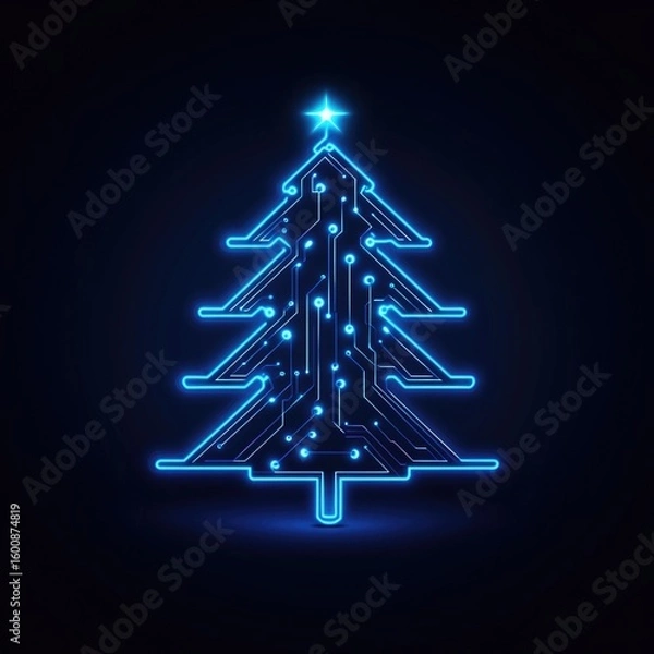 Obraz Digital Christmas Tree