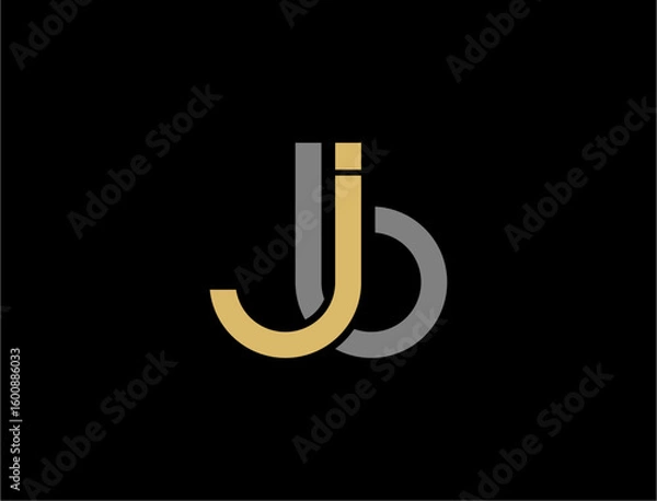 Obraz Stylish monogram logo design jb