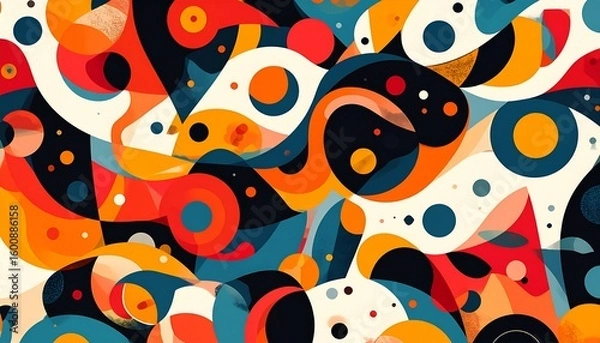 Fototapeta seamless pattern with funny monsters