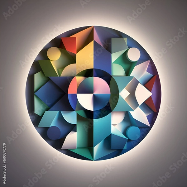 Obraz abstract background with colorful circles