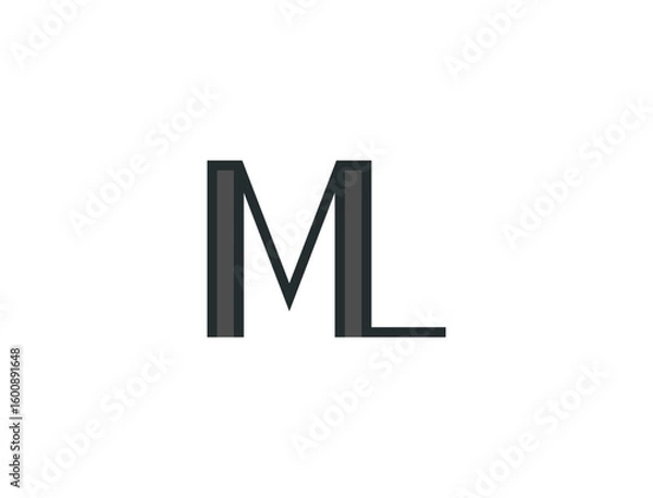 Obraz Modern monogram letters design