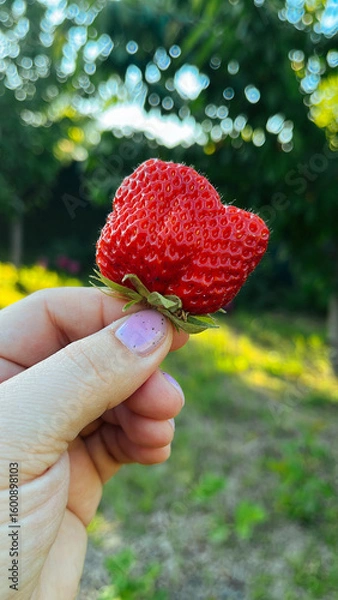 Obraz strawberry in hand