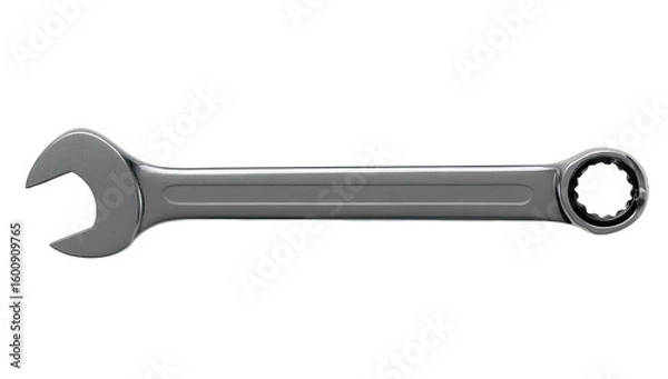 Obraz A metallic wrench, angled,  showing a  open  end