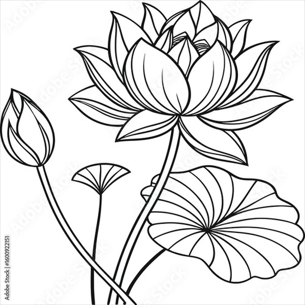 Fototapeta abstract floral background with lutas