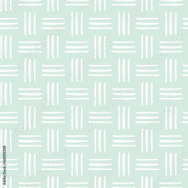 Fototapeta Vector Basketweave Seamless Pattern Aqua