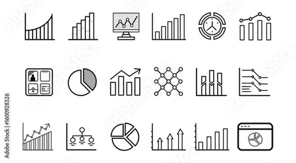 Obraz vector analize icon set for web