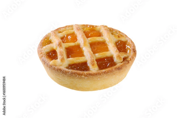 Fototapeta a small pie with a lattice of crust