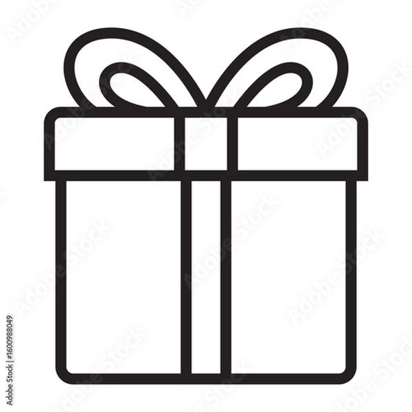 Fototapeta Present gift box icon vector simple design