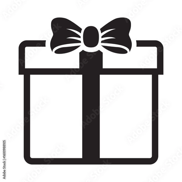 Fototapeta Present gift box icon vector simple design