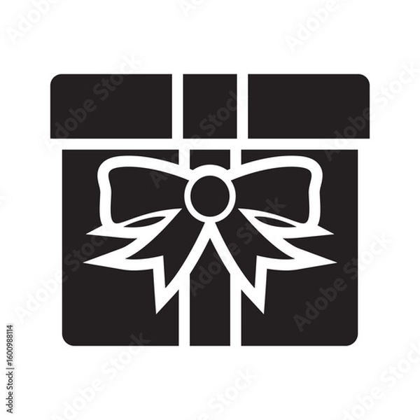 Fototapeta Present gift box icon vector simple design