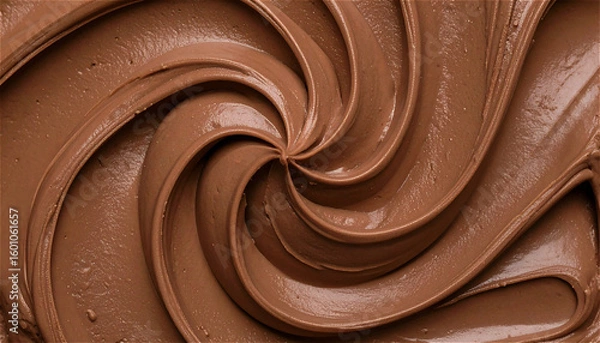 Obraz close up texture of Chocolate ice cream swirl