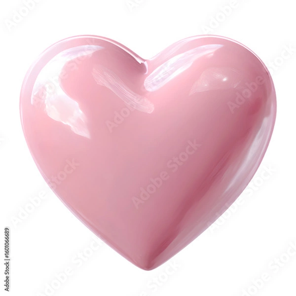 Obraz pink heart shaped balloon on transparent backgorund