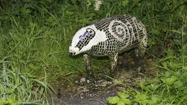 Obraz Dachs aus Mosaiksteinen