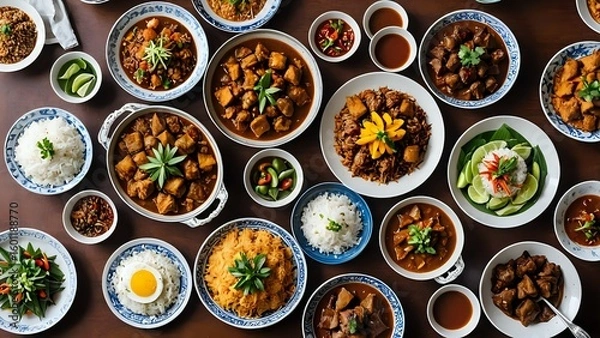 Obraz easter eggs on a wooden background