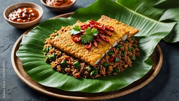 Obraz apple pie on a white plate