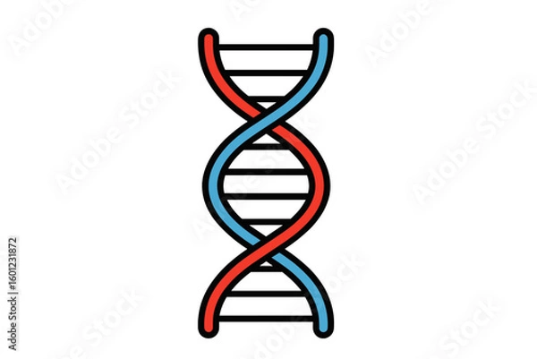 Fototapeta Vector Illustration of DNA Helix Icon