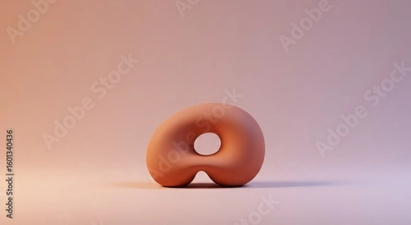 Fototapeta Abstract Sculptural Form with Soft Curves and Warm Tones