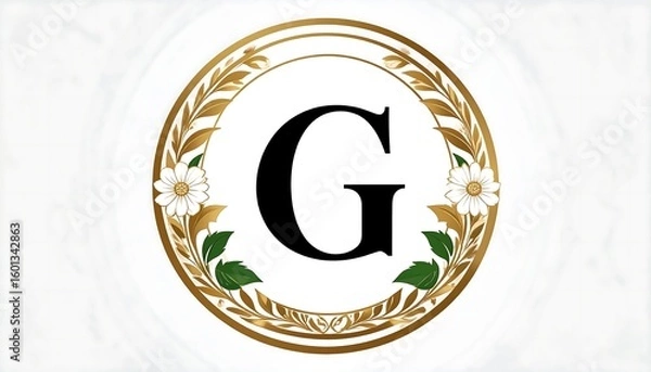 Obraz Ornate Initial 'G' Monogram