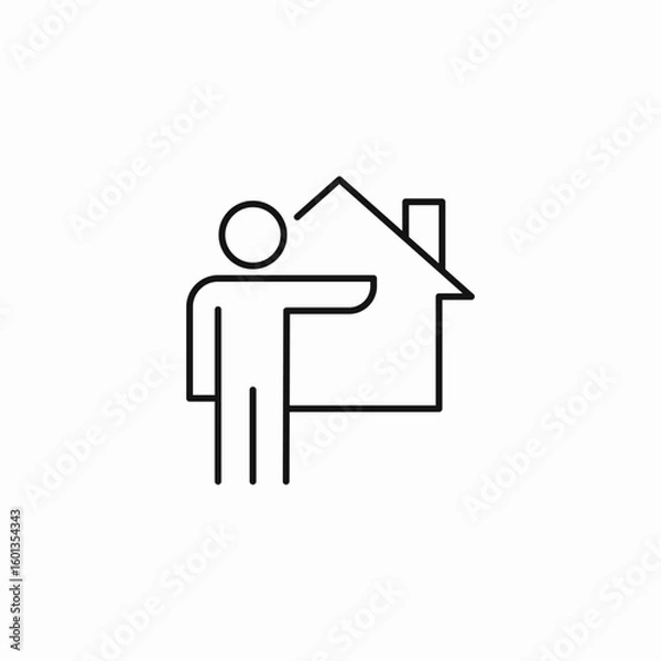 Obraz real estate agent icon sign vector