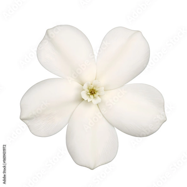 Fototapeta Close up of a delicate white jasmine flower with small fragrant petals Perfect for beauty nature or wellness concepts