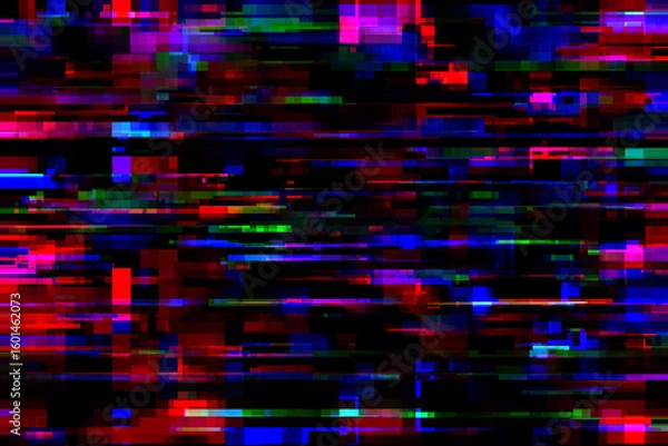 Fototapeta Cyber glitch space digital technology abstract background