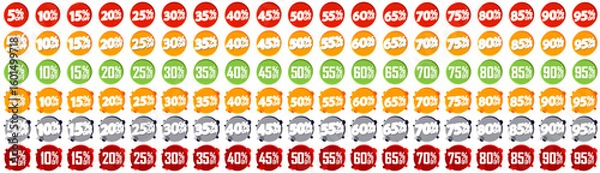 Obraz Sale banners design template, set discount tags, vector 