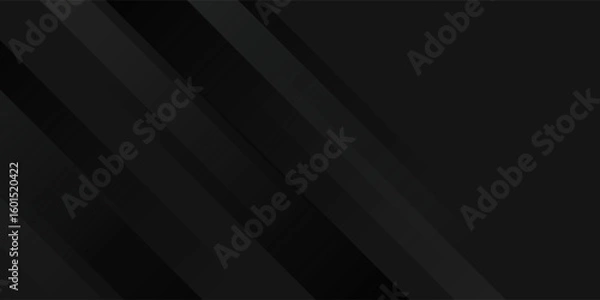Fototapeta Black abstract background. Elegant dark diagonal shape elements.