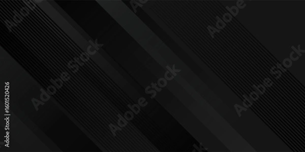 Fototapeta Black abstract background. Elegant dark diagonal shape elements.