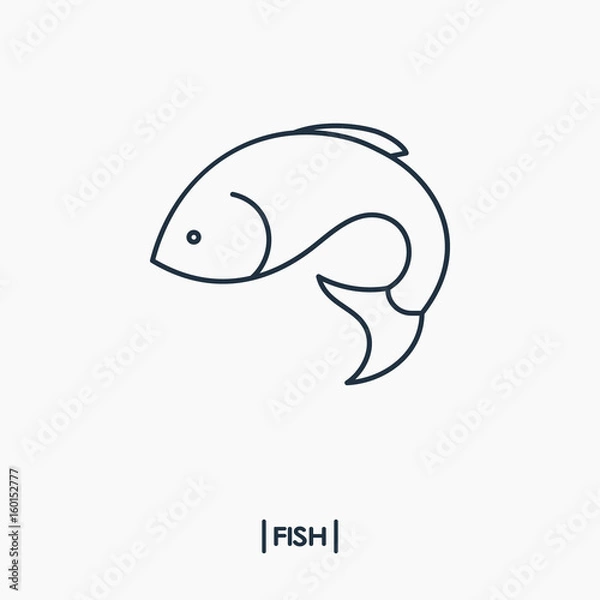 Fototapeta Fish outline icon