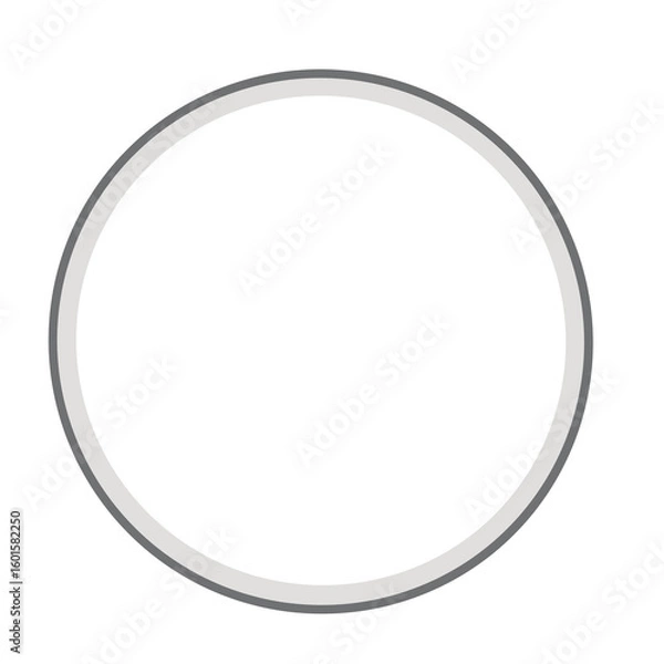 Fototapeta circle, Minimalist White Circle with black edge