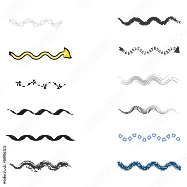 Fototapeta Dynamic flow symbol. Colorful vector design. Black background shape.