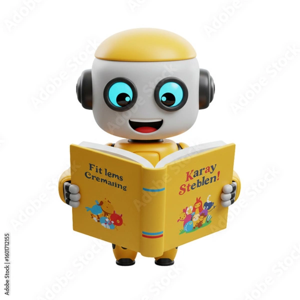 Fototapeta cartoon robot ai