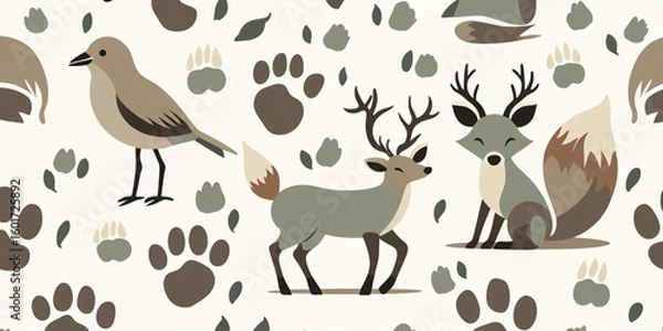 Obraz seamless pattern with animals