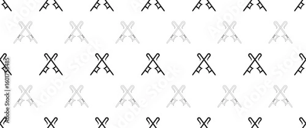 Fototapeta crossed Hook sword seamless pattern