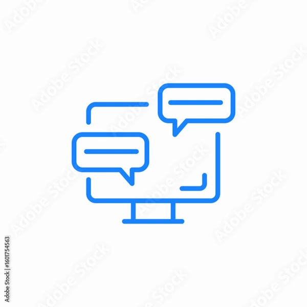 Obraz chat message online platform icon sign vector